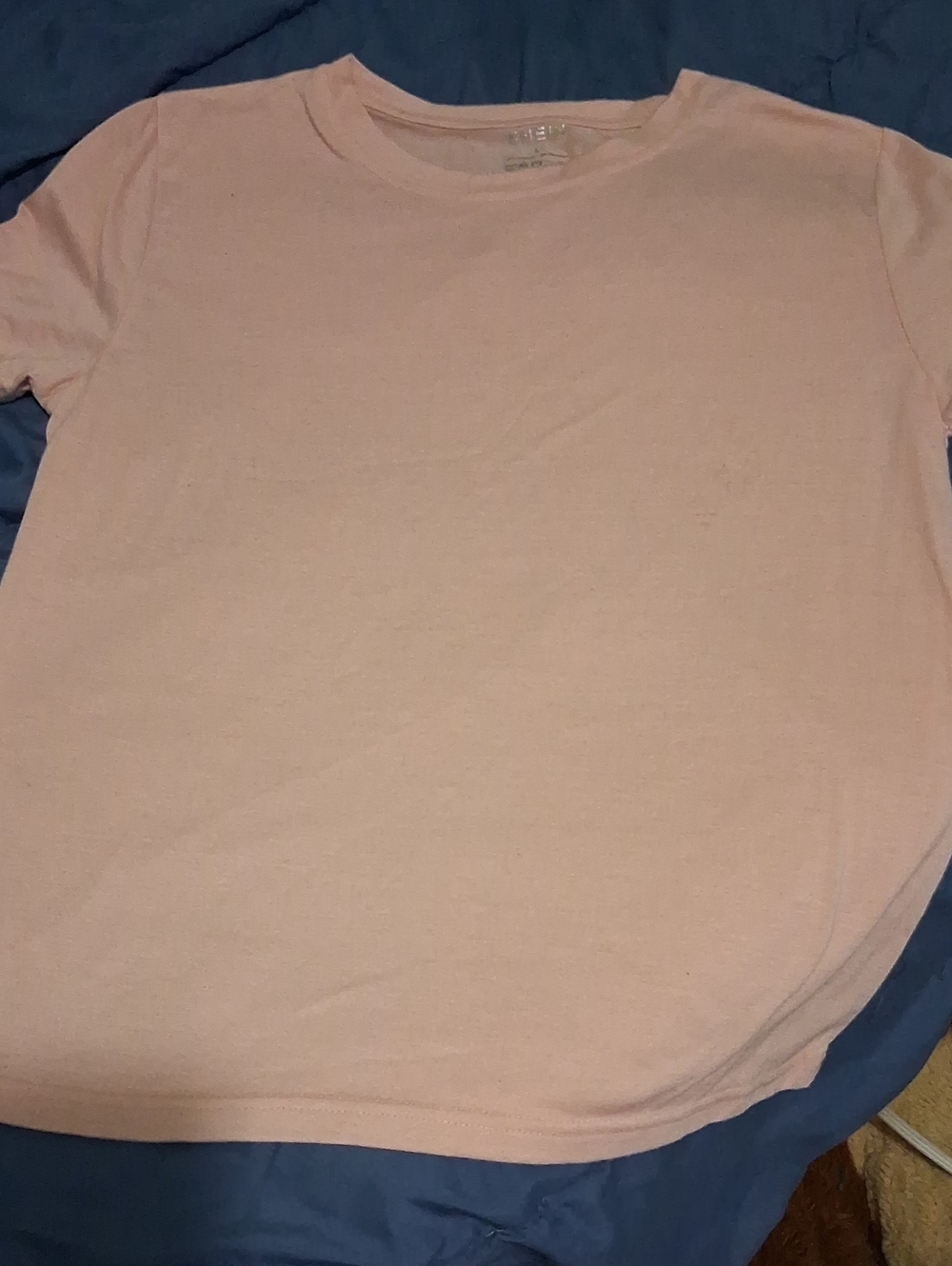 SHEIN Pastel Pink Short Sleeve Crew Tee